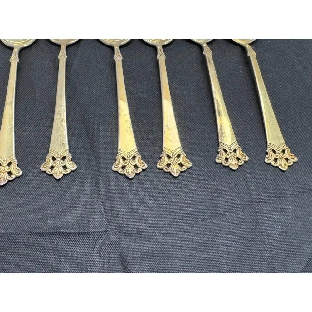 Magnus Aase Vintage Norwegian 830S Silver Spoons Set 6 NM Openwork Demitasse 4